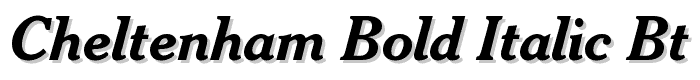 Cheltenham Bold Italic BT font
